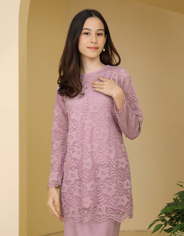 KIDS BAJU KURUNG PAHANG ELINA (LILAC)